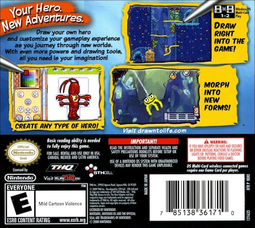 Drawn To Life - The Next Chapter — box-2D-back (US)