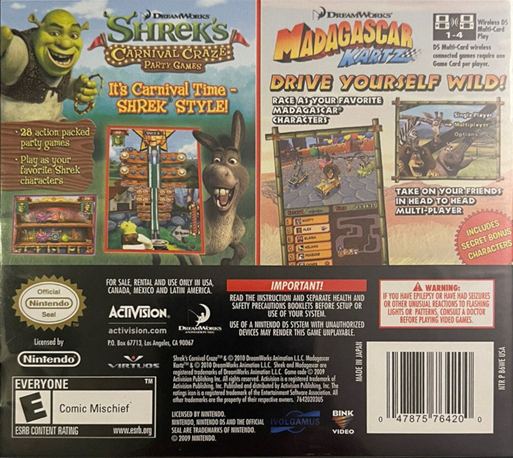 DreamWorks 2-in-1 Party Pack — box-2D-back (US)