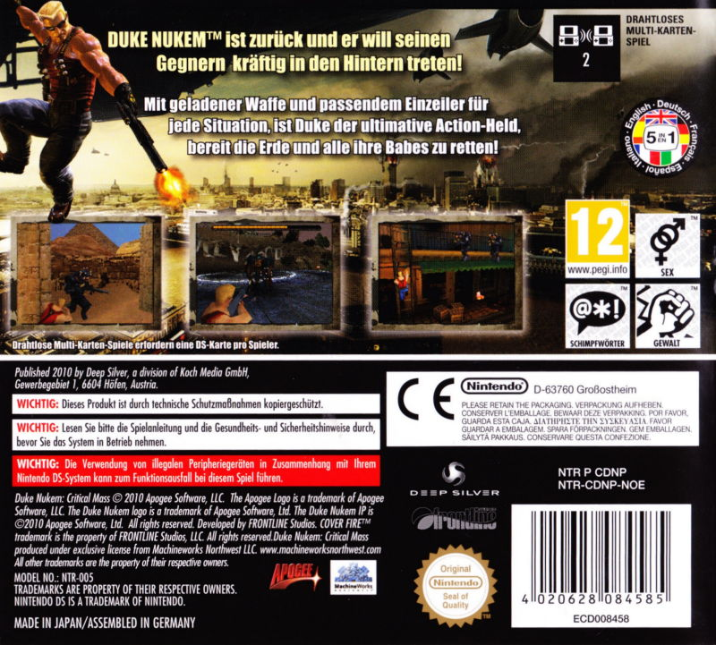 Duke Nukem - Critical Mass — box-2D-back (DE)