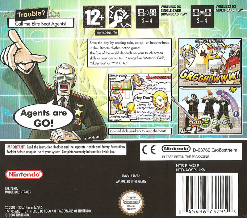 Elite Beat Agents — box-2D-back (EU)