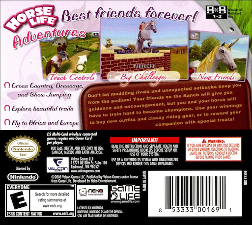 Ellen Whitaker's Horse Life — box-2D-back (US)