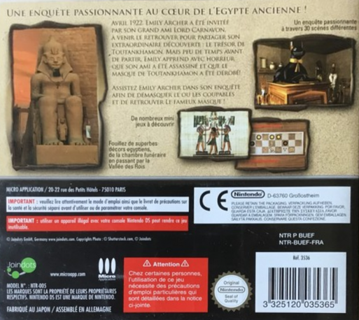 Malediction De Toutankhamon, La — box-2D-back (FR)