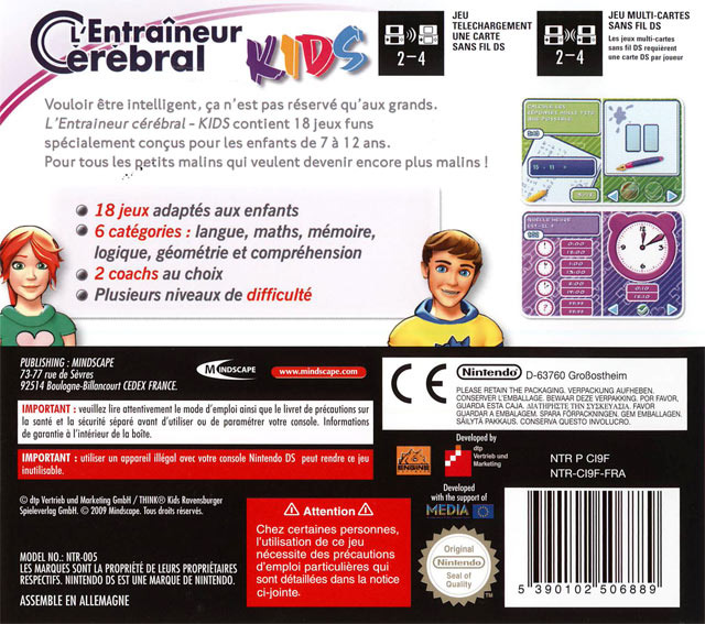 Entraîneur Cérébral - Kids, L' — box-2D-back (FR)