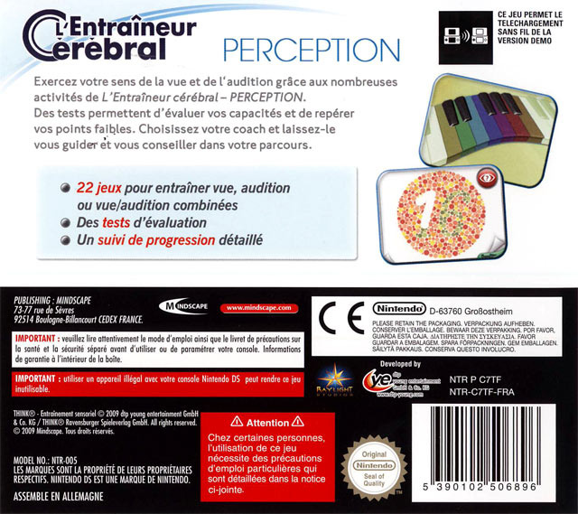 Entraîneur Cérébral - Perception, L' — box-2D-back (FR)