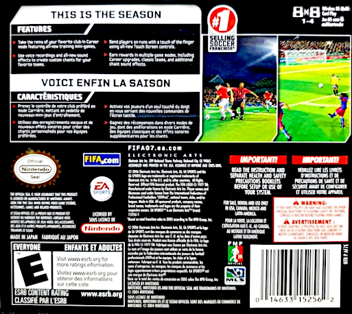 FIFA 07 — box-2D-back (US)