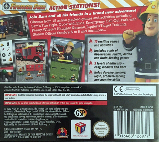 Fireman Sam - Action Stations — box-2D-back (UK)