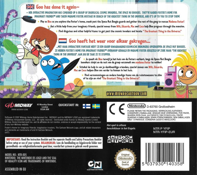 Foster's Home For Imaginary Friends - Imagination Invaders — box-2D-back (EU)