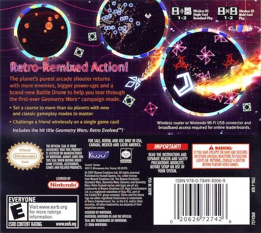 Geometry Wars Galaxies — box-2D-back (US)