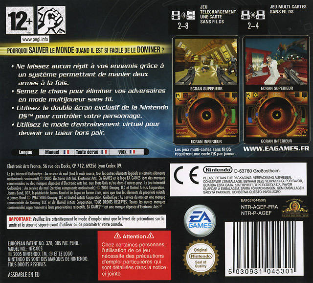 Goldeneye - Rogue Agent — box-2D-back (FR)