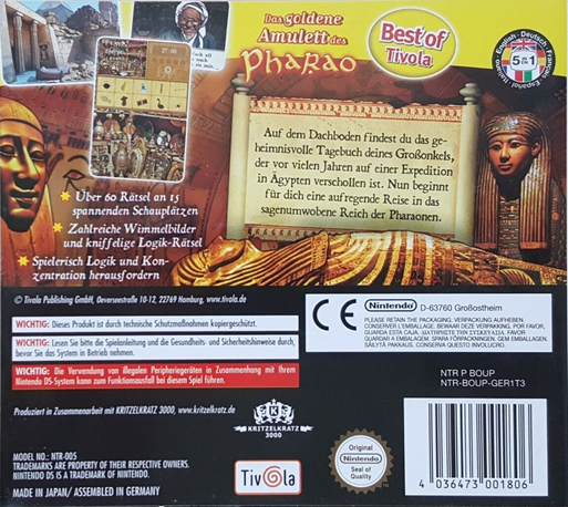 Goldene Amulett des Pharao, Das — box-2D-back (DE)