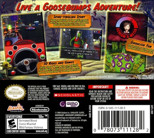 Goosebumps Horrorland — box-2D-back (US)