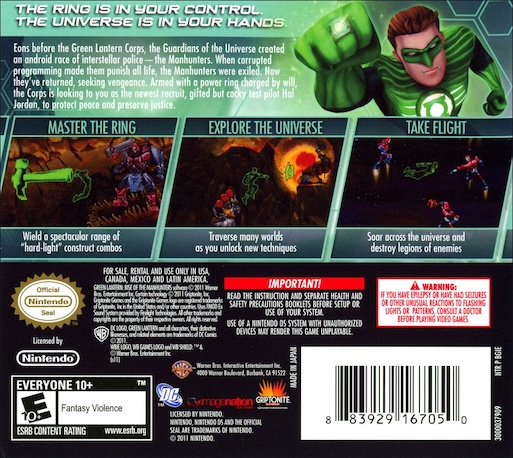 Green Lantern - La Révolte Des Manhunters — box-2D-back (US)