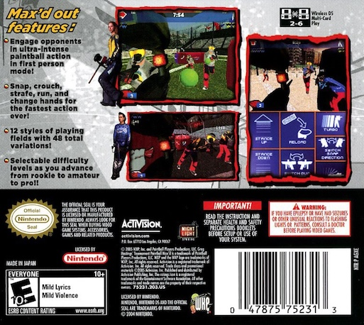 Greg Hastings' Tournament Paintball Max'd — box-2D-back (US)