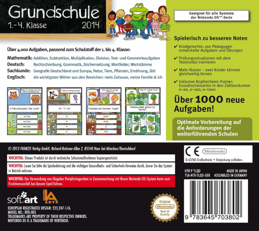 Grundschule 1.-4. Klasse - Fit fuers Gymnasium 2014 — box-2D-back (DE)