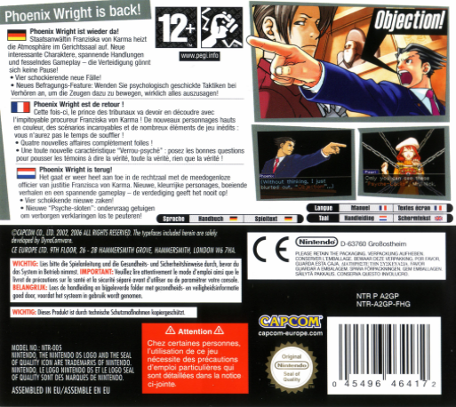 Phoenix Wright - Ace Attorney - Justice For All — box-2D-back (EU)