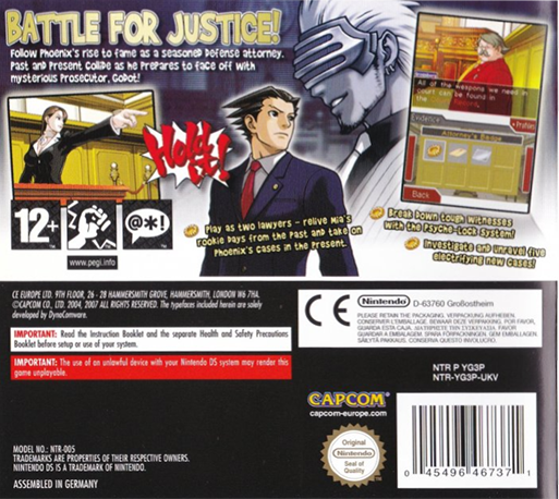Phoenix Wright - Ace Attorney - Trials And Tribulations — box-2D-back (EU)