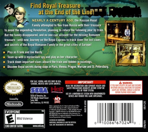 Hardy Boys - Treasure On The Tracks, The — box-2D-back (US)