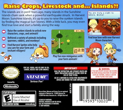 Harvest Moon - L'archipel Du Soleil — box-2D-back (US)