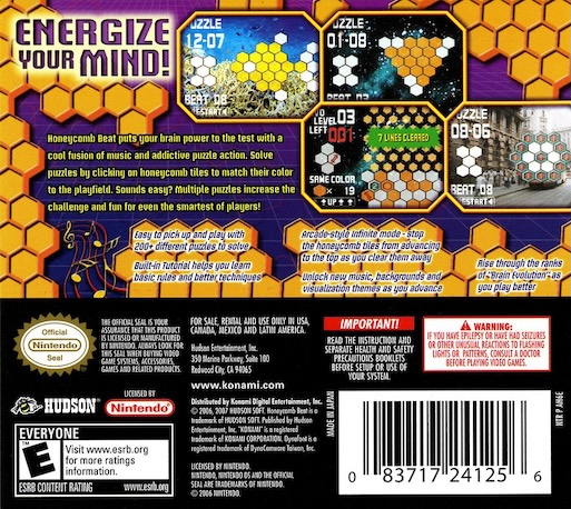 Honeycomb Beat — box-2D-back (US)