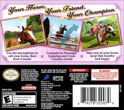 Horse Life — box-2D-back (US)