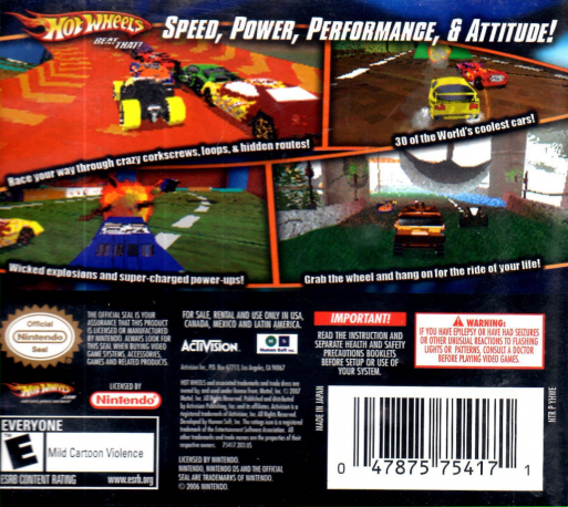 Hot Wheels - Beat That ! — box-2D-back (US)