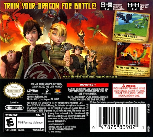 How To Train Your Dragon — box-2D-back (US)