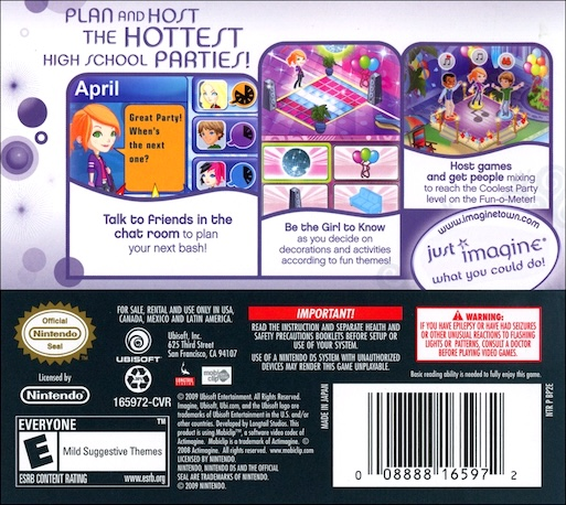Imagine Sweet 16 — box-2D-back (US)