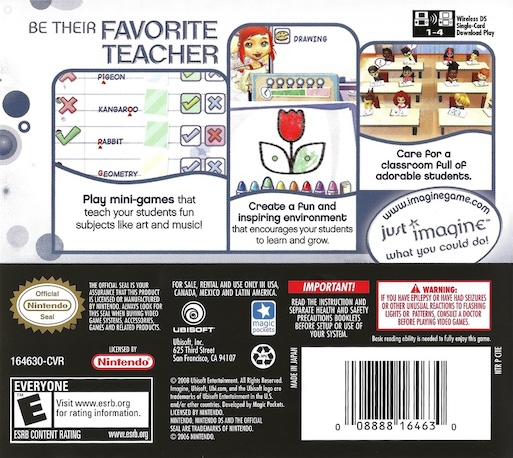 Imagine Teacher — box-2D-back (US)