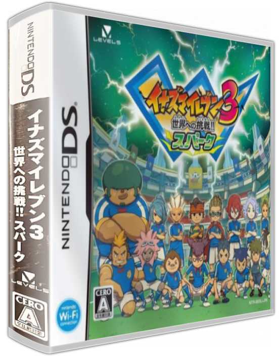 Inazuma Eleven 3 - Sekai e no Chousen!! Spark — box-3D (JP)