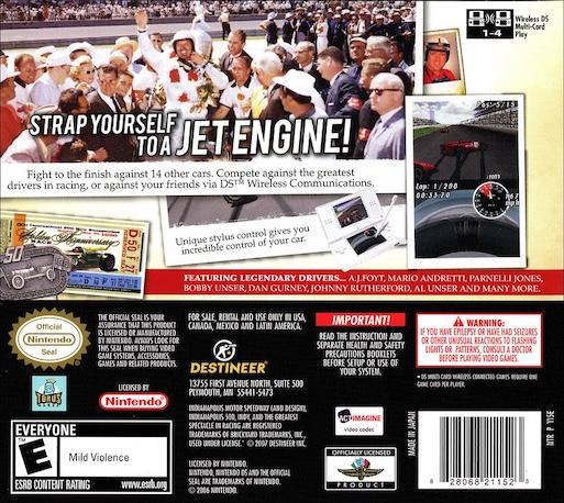 Indianapolis 500 Legends — box-2D-back (US)