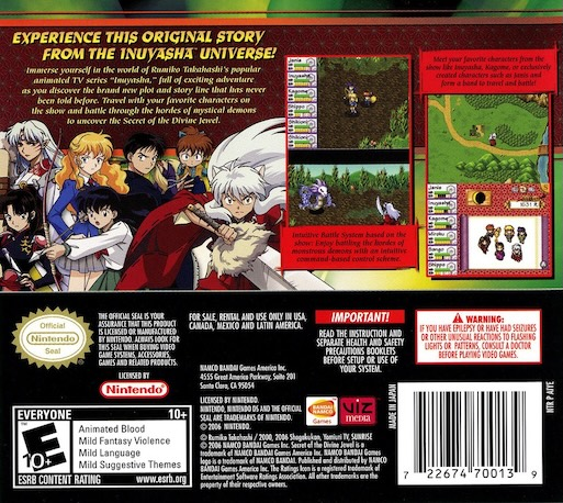 Inuyasha - Secret Of The Divine Jewel — box-2D-back (US)