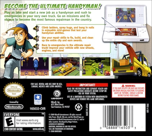 Sam Power - Handyman — box-2D-back (US)