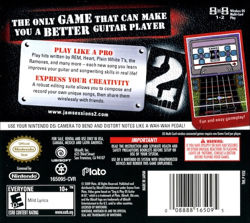 Jam Sessions 2 — box-2D-back (US)