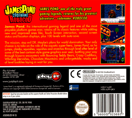 James Pond - Codename Robocod — box-2D-back (EU)