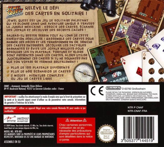 Jewel Quest Solitaire — box-2D-back (FR)