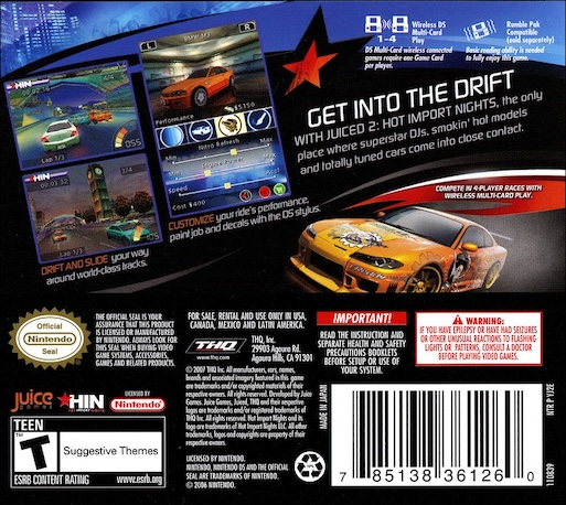 Juiced 2 - Hot Import Nights — box-2D-back (US)