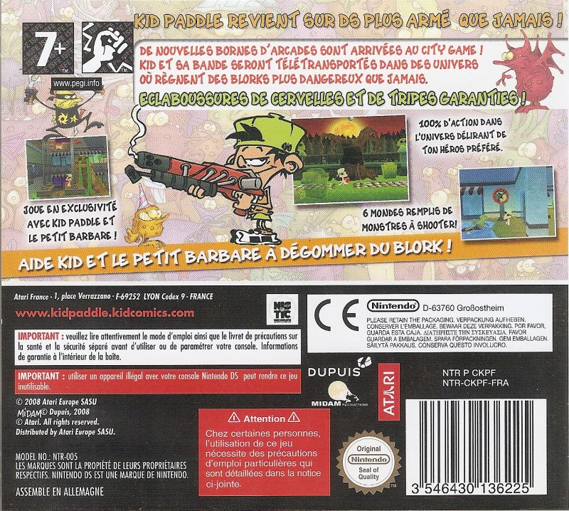 Kid Paddle - Lost In The Game — box-2D-back (FR)