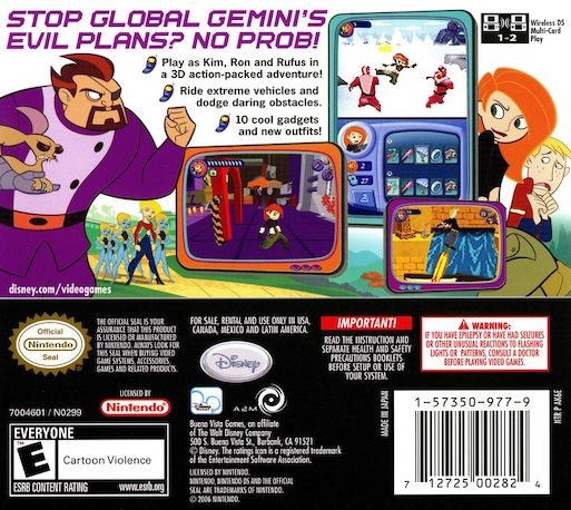 Kim Possible - Global Gemini — box-2D-back (US)