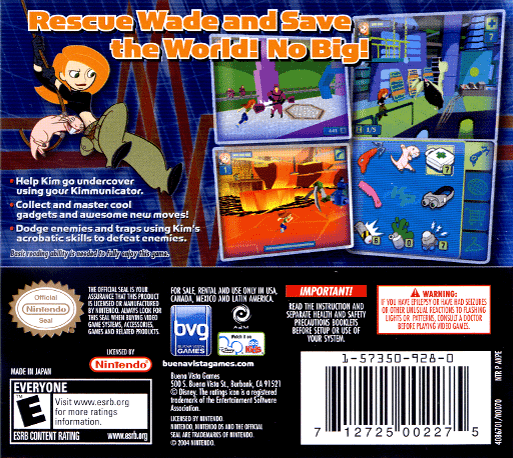 Kim Possible - Kimmunicator — box-2D-back (US)
