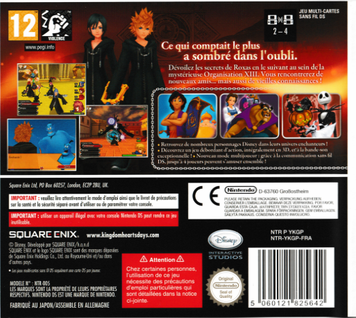 Kingdom Hearts : 358/2 Days — box-2D-back (FR)