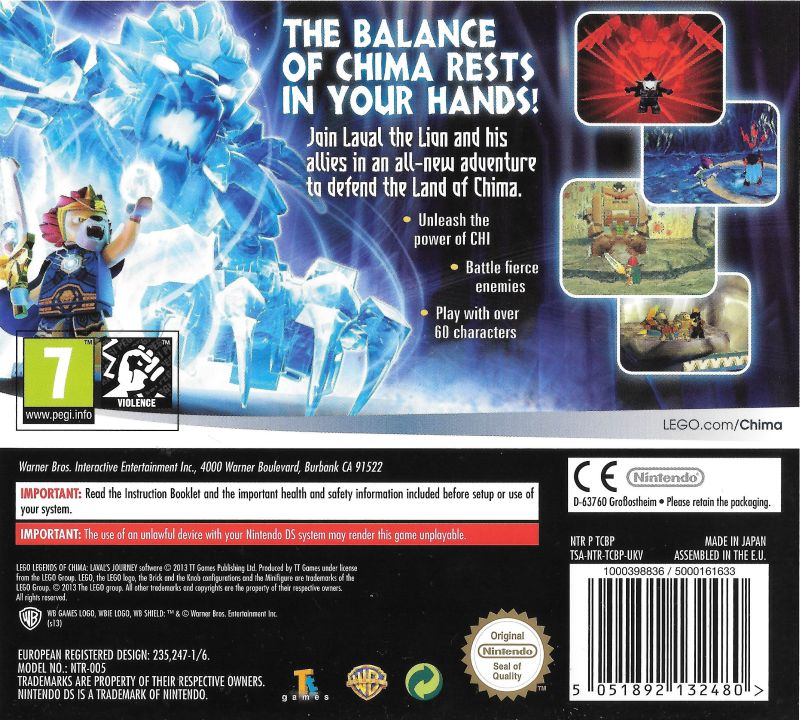 Lego Legends Of Chima - Le Voyage De Laval — box-2D-back (EU)