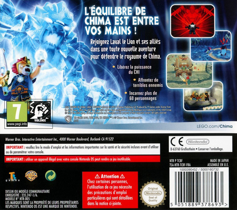 Lego Legends Of Chima - Le Voyage De Laval — box-2D-back (FR)