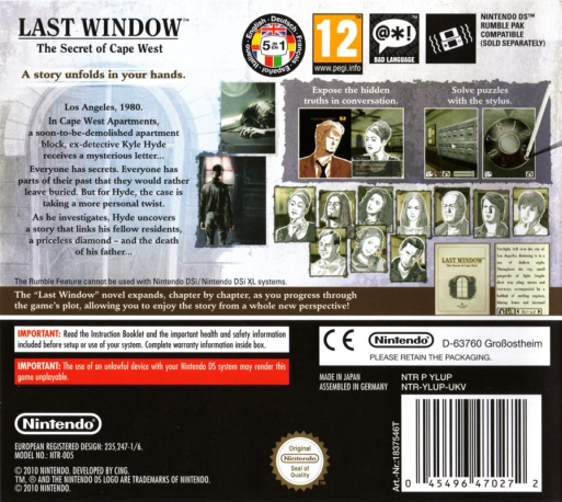 Last Window - The Secret Of Cape West — box-2D-back (EU)