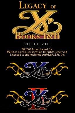 Legacy Of Ys - Books 1 And 2 — sstitle (WOR)