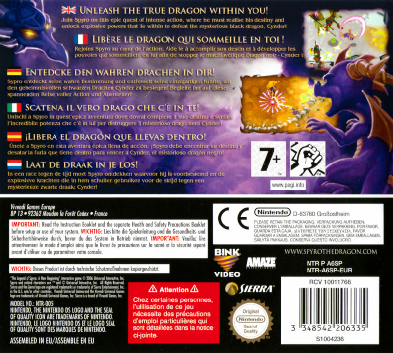 Legend Of Spyro - A New Beginning, The — box-2D-back (EU)