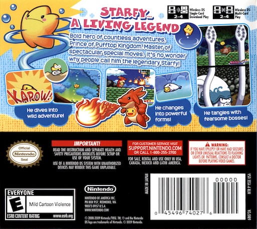 Legendary Starfy, The — box-2D-back (US)