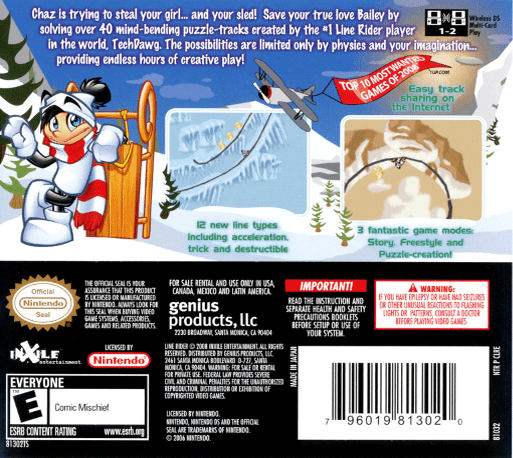 Line Rider 2 - Unbound — box-2D-back (US)