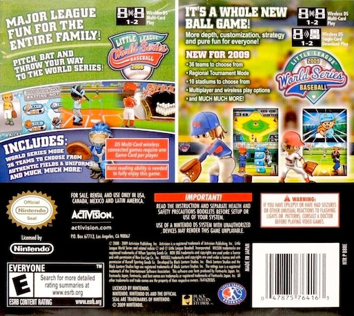 Little League World Series Baseball - Double Play — box-2D-back (US)