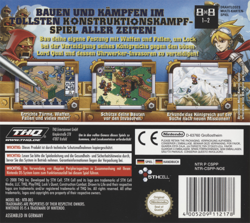 Lock's Quest — box-2D-back (DE)