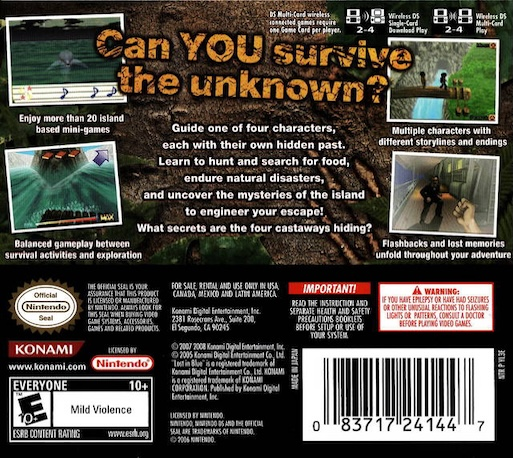 Lost In Blue 3 — box-2D-back (US)